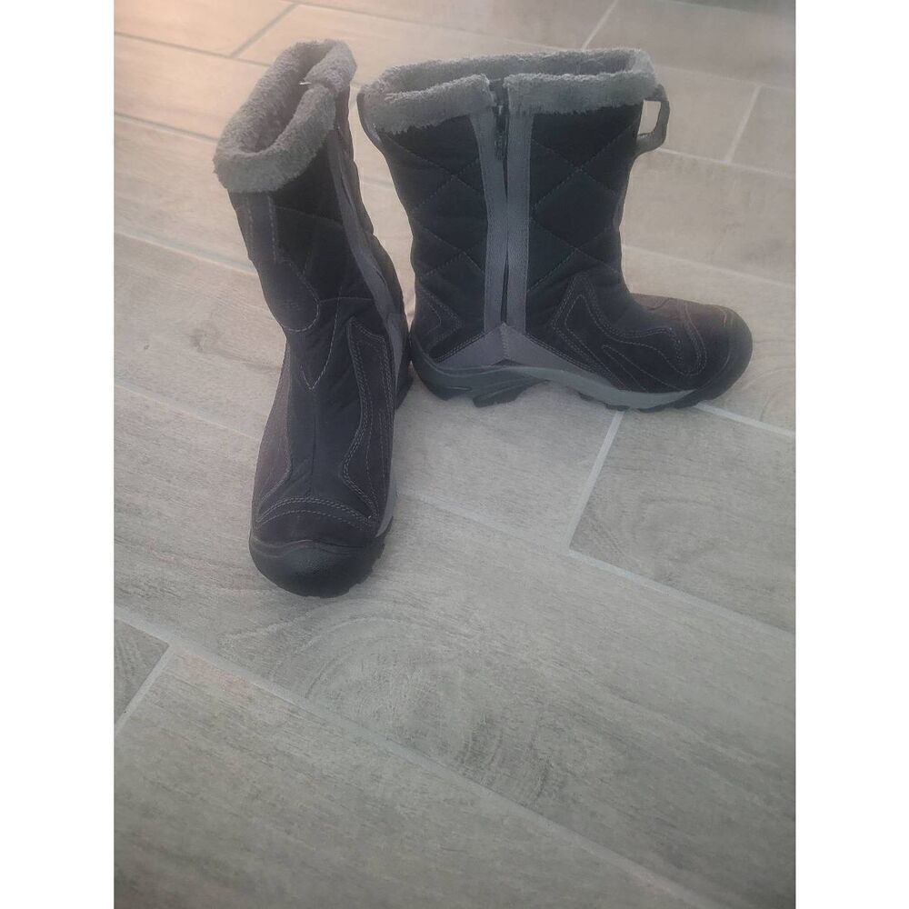 Keen Betty Women's Warm Insulated Winter Snow Boots Black Zippered Size 5‎